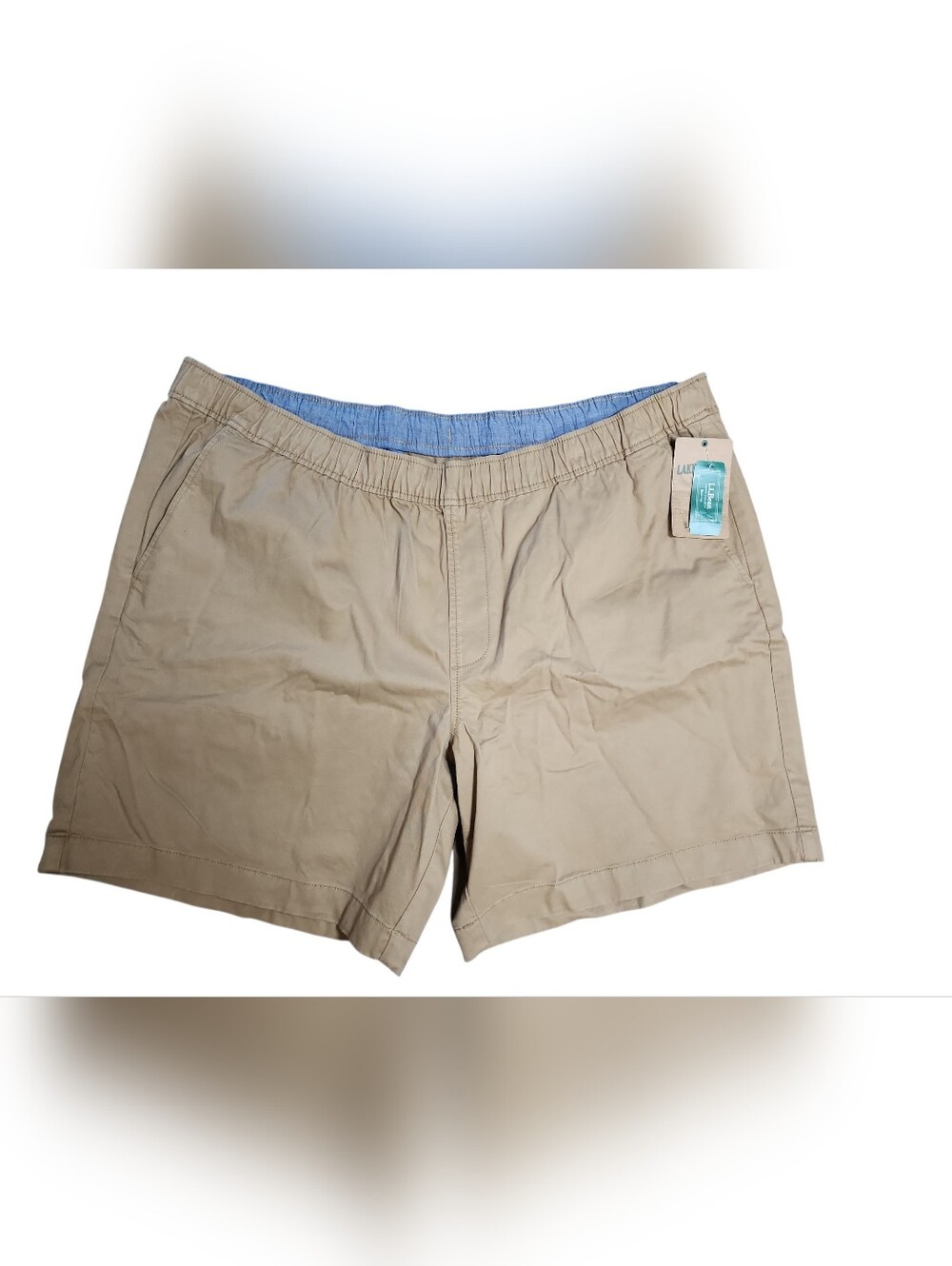 L.L Bean Lakewashed Stretch Heritage Khaki Shorts Mens Nwt XXXL 516101